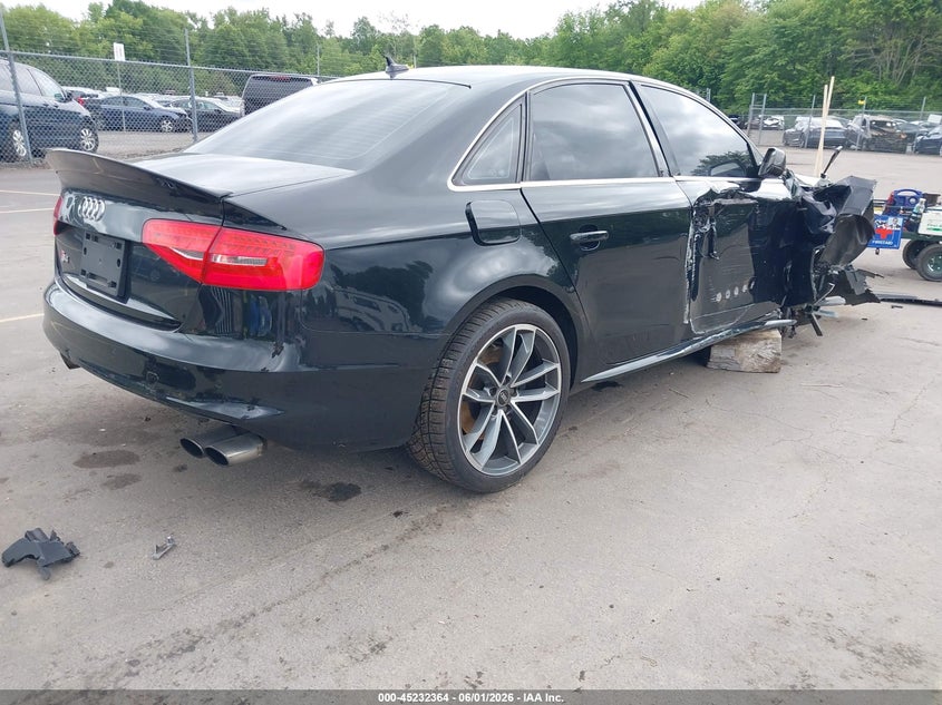 2015 Audi S4 VIN WAUBGAFL3FA068062 IAAI salvage auction — FRONT END, Salvage Title, sold $1,225 on 2026-07-23 (photo 4)