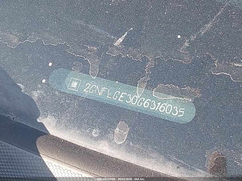 2016 Chevrolet Equinox VIN 2GNFLGE30G6316035 IAAI salvage auction — LEFT FRONT, Original (Texas), sold $1,975 on 2026-07-22 (photo 9)