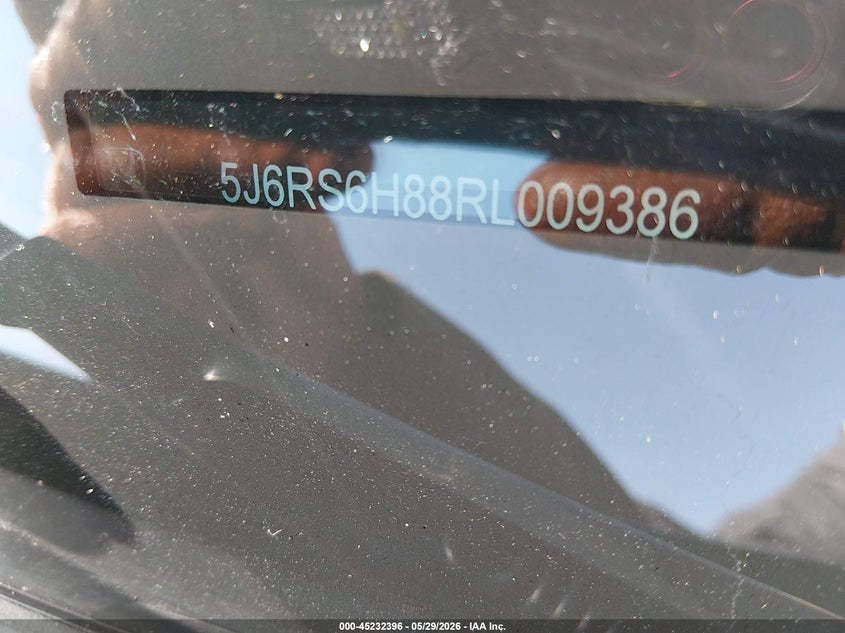 2024 Honda Cr-v VIN 5J6RS6H88RL009386 IAAI salvage auction — SIDE, Salvage (Indiana), sold $12,400 on 2026-07-25 (photo 9)