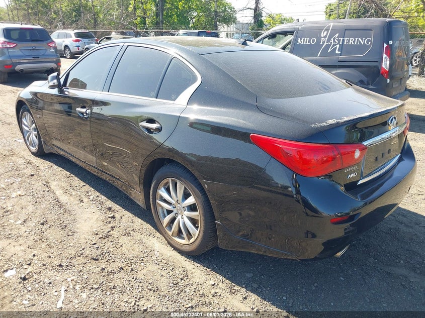 2015 Infiniti Q50 VIN JN1BV7AR9FM397146 IAAI salvage auction — FRONT END, Salvage Title, sold $1,200 on 2026-07-10 (photo 3)