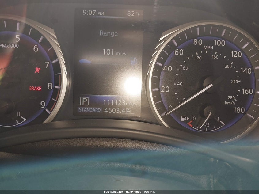 2015 Infiniti Q50 VIN JN1BV7AR9FM397146 IAAI salvage auction — FRONT END, Salvage Title, sold $1,200 on 2026-07-10 (photo 7)