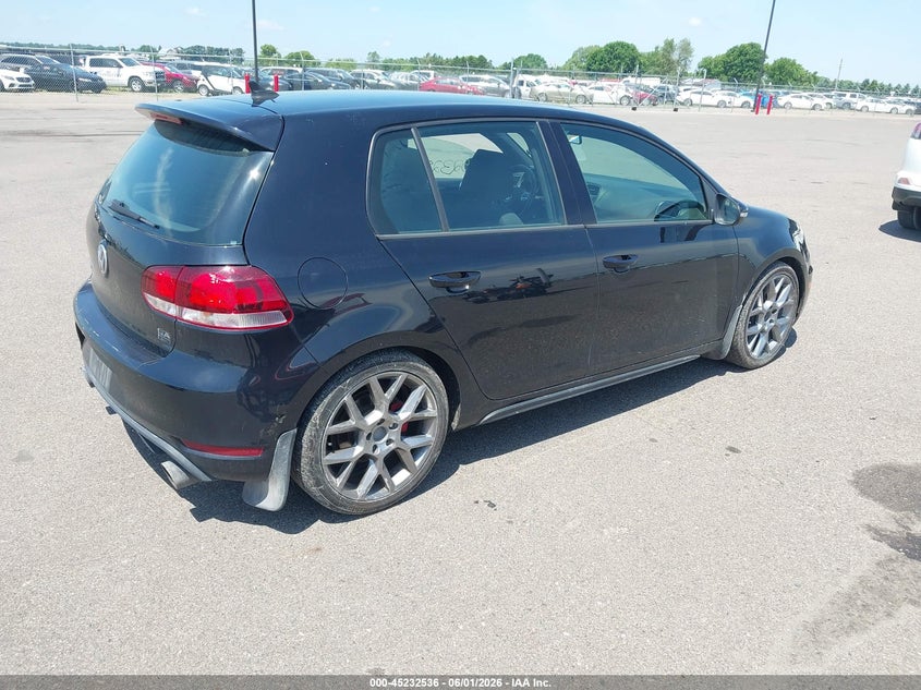 2013 Volkswagen Gti VIN WVWHV7AJ4DW127308 IAAI salvage auction — NORMAL WEAR, Salvage Title, sold $1,225 on 2026-08-10 (photo 4)