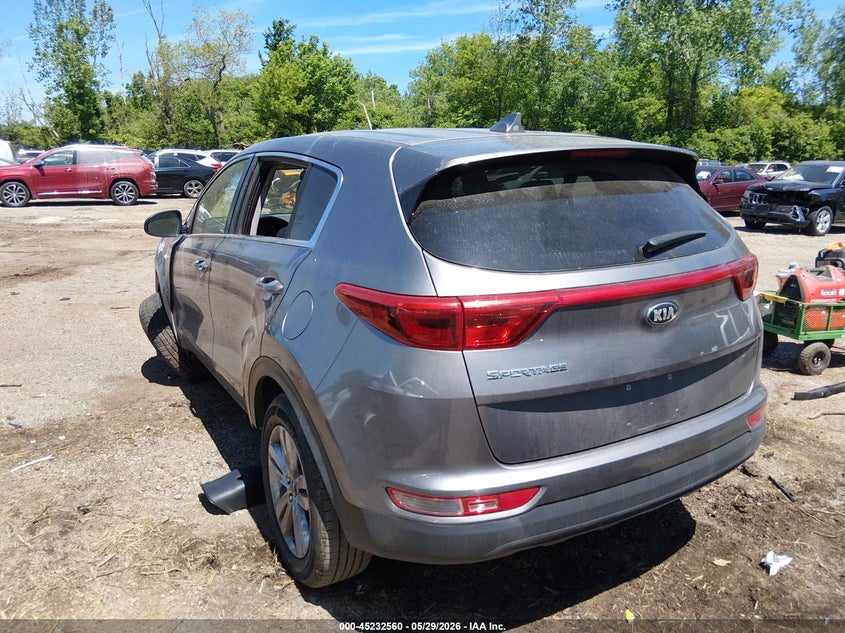2017 Kia Sportage VIN KNDPMCAC8H7167108 IAAI salvage auction — THEFT, Salvage Title, sold $2,400 on 2026-07-07 (photo 3)