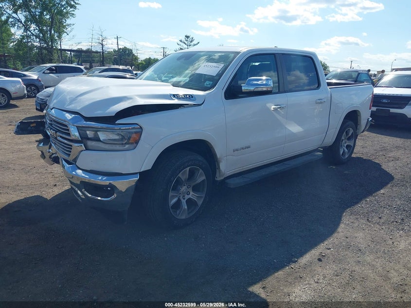 2022 Ram 1500 VIN 1C6SRFJT4NN381007 IAAI salvage auction — FRONT & REAR, Salvage Title, sold $13,600 on 2026-07-20 (photo 2)