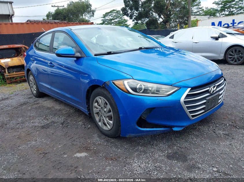 2017 Hyundai Elantra VIN KMHD74LF7HU418236 IAAI salvage auction — FRONT & REAR, Salvage (Hawaii), sold $375 on 2026-07-28 (photo 1)