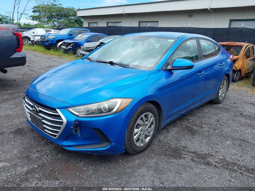 2017 Hyundai Elantra VIN KMHD74LF7HU418236 IAAI salvage auction — FRONT & REAR, Salvage (Hawaii), sold $375 on 2026-07-28 (photo 2)