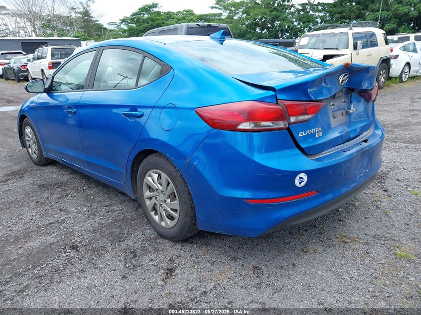 2017 Hyundai Elantra VIN KMHD74LF7HU418236 IAAI salvage auction — FRONT & REAR, Salvage (Hawaii), sold $375 on 2026-07-28 (photo 3)