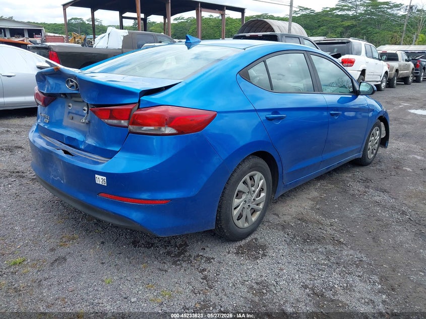 2017 Hyundai Elantra VIN KMHD74LF7HU418236 IAAI salvage auction — FRONT & REAR, Salvage (Hawaii), sold $375 on 2026-07-28 (photo 4)