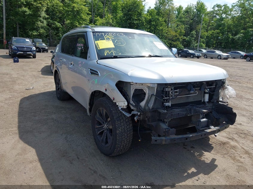 2017 Nissan Armada VIN JN8AY2NE9H9708126 IAAI salvage auction — FRONT END, Salvage Title, sold $5,950 on 2026-07-15 (photo 1)