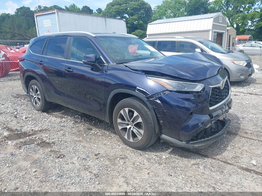 2023 Toyota Highlander VIN 5TDKDRAH1PS010131 IAAI salvage auction — FRONT END, Salvage Title, sold $12,600 on 2026-07-31 (photo 1)