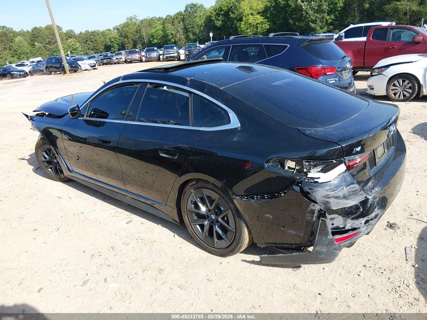 2024 BMW I4 VIN WBY73AW04RFT17257 IAAI salvage auction — FRONT END, Salvage (North Carolina), sold $9,550 on 2026-09-03 (photo 3)