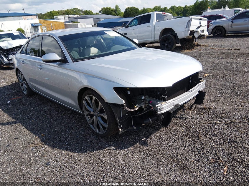 2014 Audi A6 VIN WAUGFAFC6EN059579 IAAI salvage auction — FRONT END, Salvage Title, sold $2,000 on 2026-07-14 (photo 1)