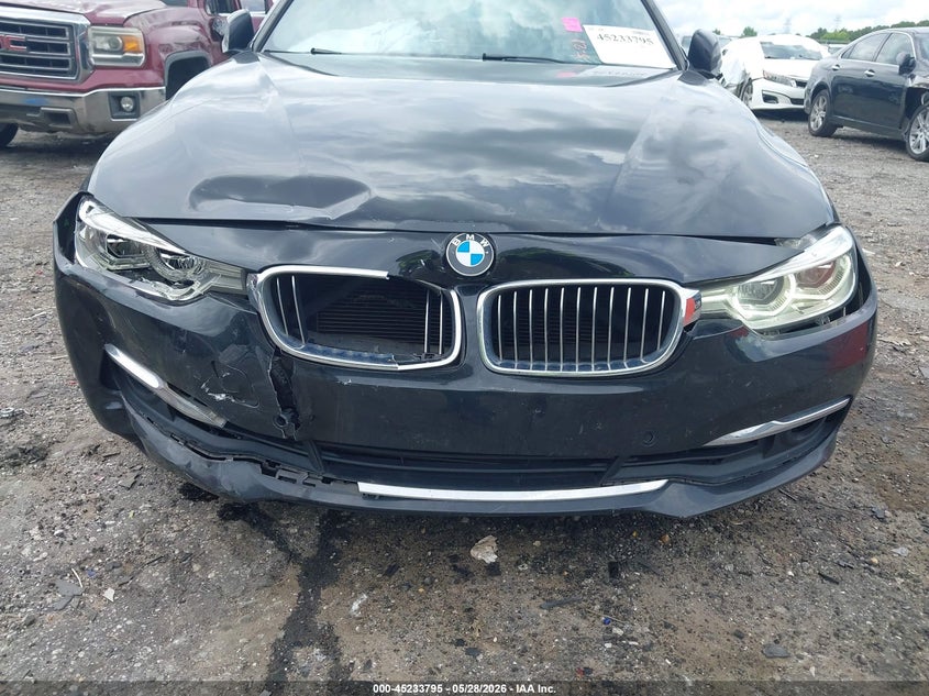 2016 BMW 3er VIN WBA8E9C57GK604026 IAAI salvage auction — FRONT END, Salvage Title, sold $875 on 2026-07-15 (photo 6)