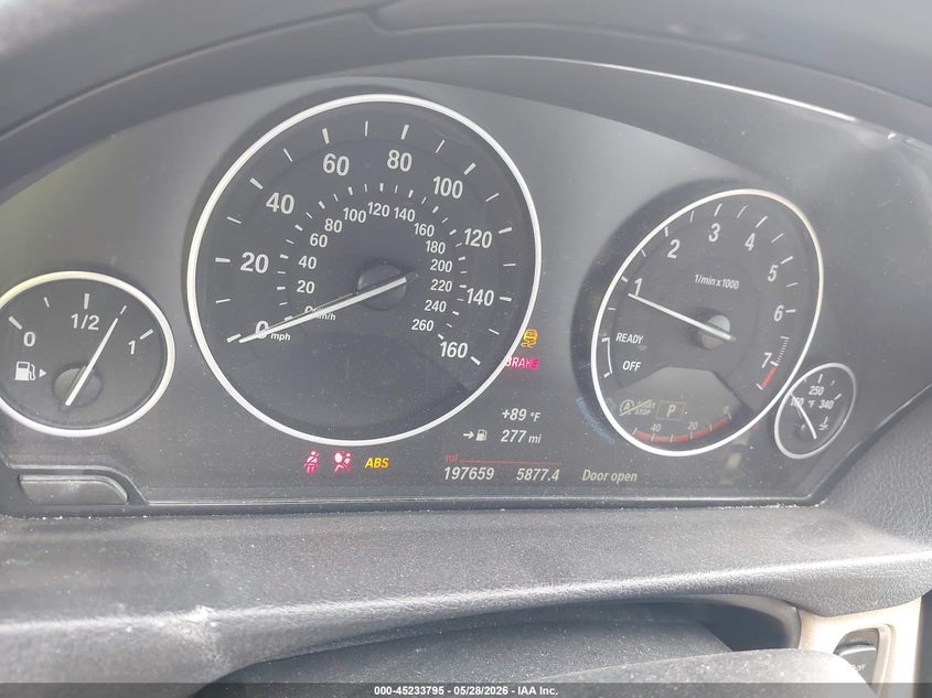 2016 BMW 3er VIN WBA8E9C57GK604026 IAAI salvage auction — FRONT END, Salvage Title, sold $875 on 2026-07-15 (photo 7)