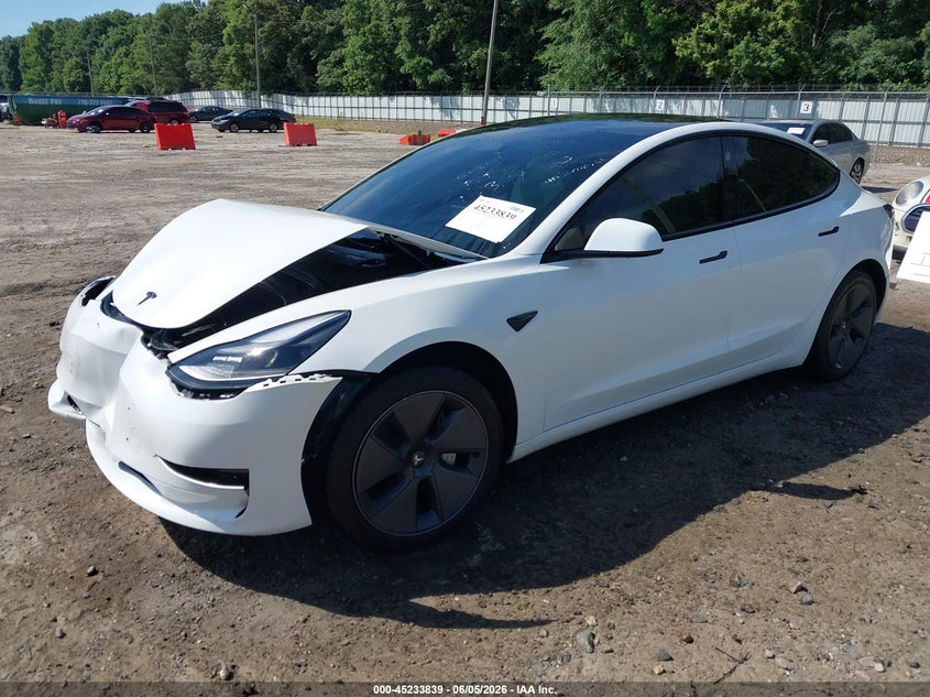 2023 Tesla Model 3 VIN 5YJ3E1EA0PF563194 IAAI salvage auction — FRONT END, Salvage Title, sold $8,100 on 2026-07-11 (photo 2)