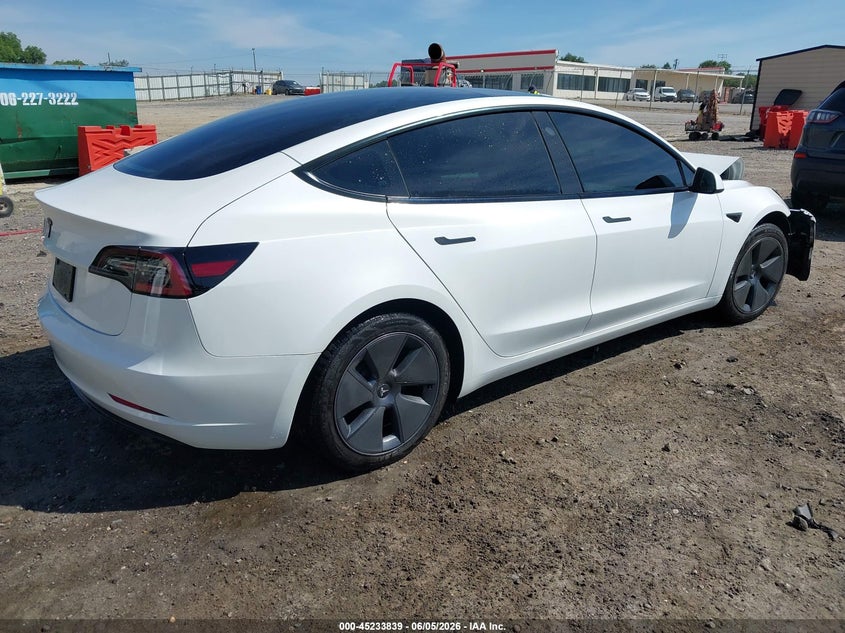 2023 Tesla Model 3 VIN 5YJ3E1EA0PF563194 IAAI salvage auction — FRONT END, Salvage Title, sold $8,100 on 2026-07-11 (photo 4)