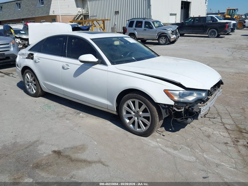 2013 Audi A6 VIN WAUGFAFC3DN080680 IAAI salvage auction — FRONT & REAR, Salvage (Illinois), sold $650 on 2026-07-14 (photo 1)