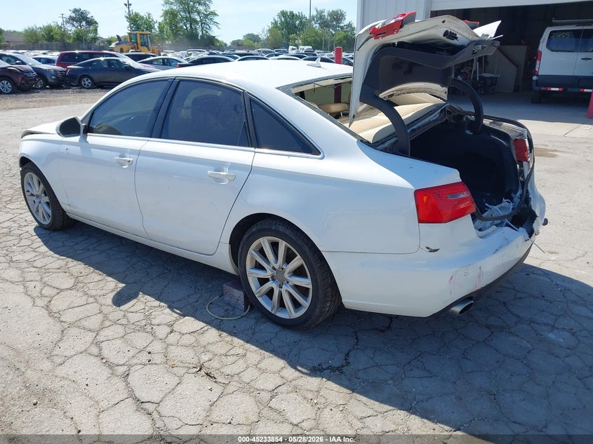 2013 Audi A6 VIN WAUGFAFC3DN080680 IAAI salvage auction — FRONT & REAR, Salvage (Illinois), sold $650 on 2026-07-14 (photo 3)