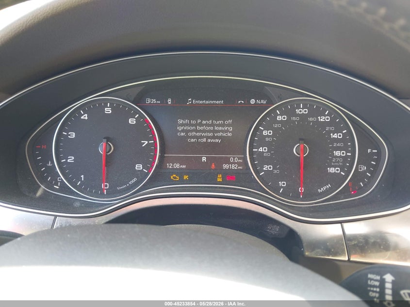 2013 Audi A6 VIN WAUGFAFC3DN080680 IAAI salvage auction — FRONT & REAR, Salvage (Illinois), sold $650 on 2026-07-14 (photo 7)