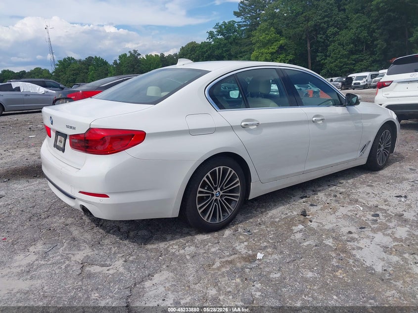 2018 BMW 5er VIN WBAJA5C54JWA36519 IAAI salvage auction — WATER/FLOOD, Salvage Title, sold $6,300 on 2026-07-19 (photo 4)