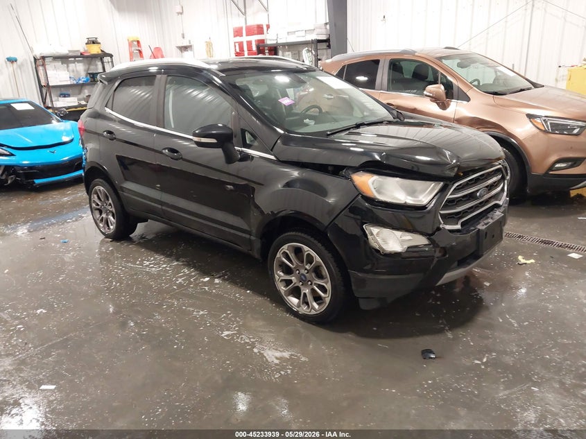 2018 Ford Ecosport VIN MAJ6P1WL5JC181003 IAAI salvage auction — FRONT END, Salvage Title, sold $825 on 2026-07-16 (photo 1)