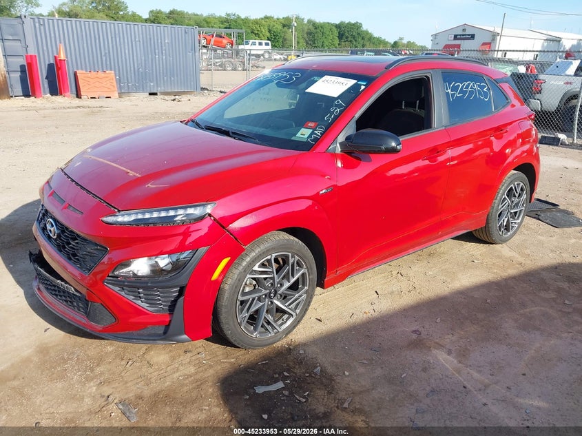 2023 Hyundai Kona VIN KM8K3CA3XPU939049 IAAI salvage auction — FRONT END, Salvage Title, sold $1,850 on 2026-07-14 (photo 2)