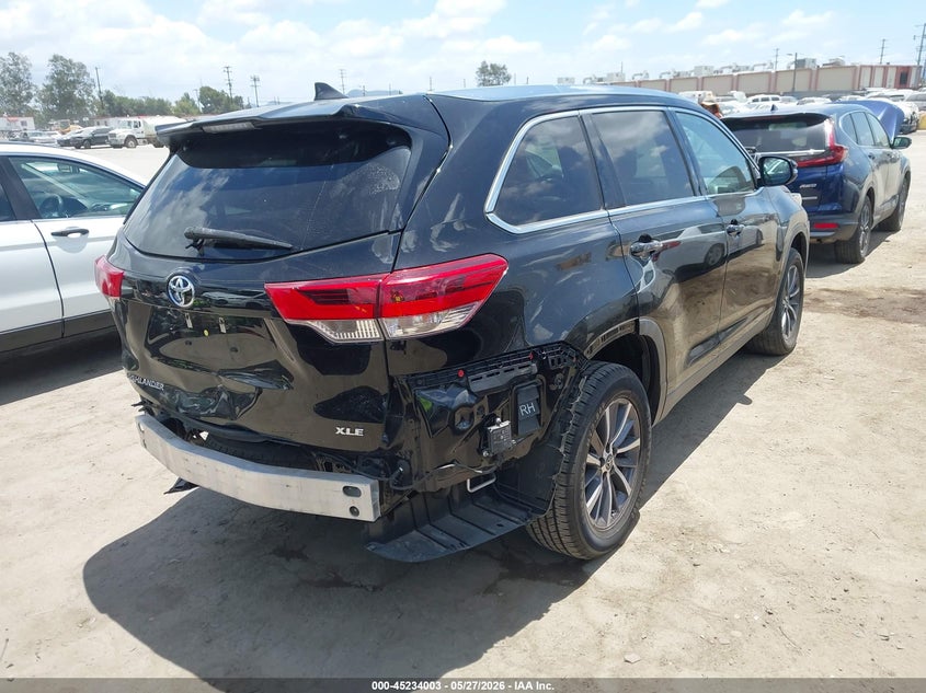 2019 Toyota Highlander VIN 5TDKZRFH8KS565659 IAAI salvage auction — REAR END, Salvage Title, sold $12,000 on 2026-07-09 (photo 4)