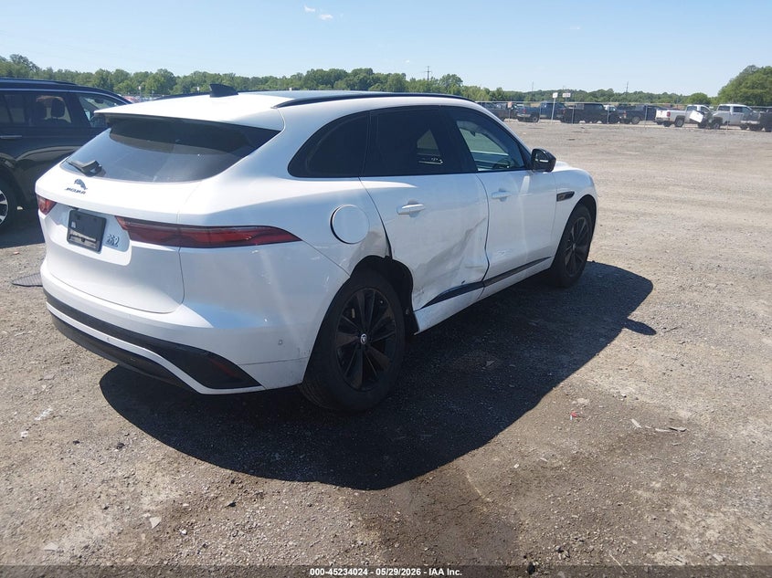 2024 Jaguar F-pace VIN SADCT2EX7RA735897 IAAI salvage auction — SIDE, Salvage Title, sold $13,000 on 2026-08-01 (photo 4)