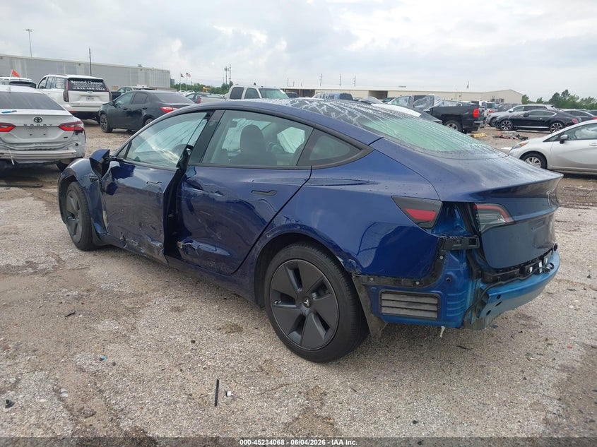 2023 Tesla Model 3 VIN 5YJ3E1EA0PF659374 IAAI salvage auction — REAR END, Salvage Title, sold $11,375 on 2026-07-16 (photo 3)