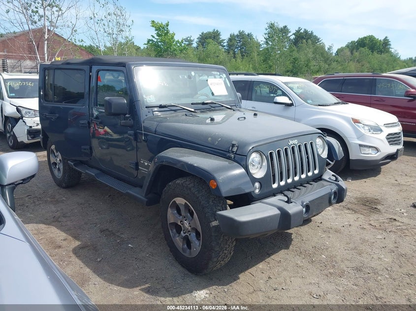 2018 Jeep Wrangler / VIN 1C4BJWEG5JL830035 IAAI salvage auction — LEFT FRONT, Salvage (Massachusetts), sold $7,850 on 2026-07-31 (photo 1)