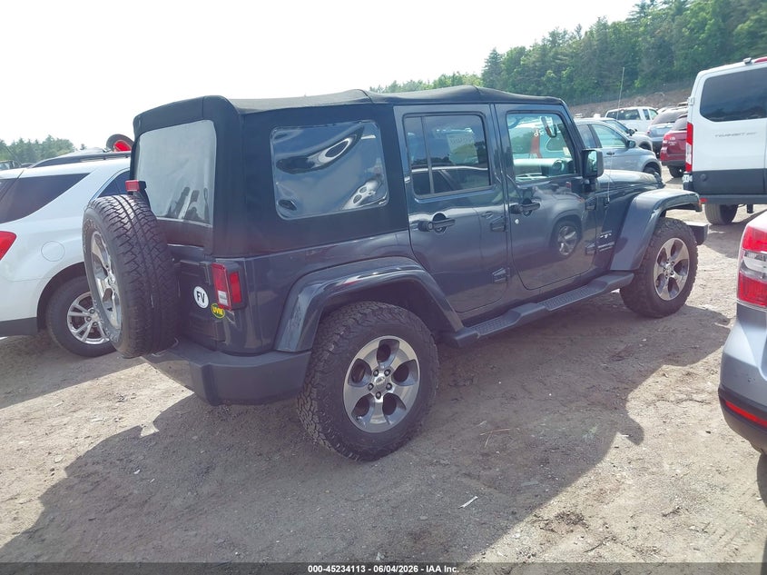 2018 Jeep Wrangler / VIN 1C4BJWEG5JL830035 IAAI salvage auction — LEFT FRONT, Salvage (Massachusetts), sold $7,850 on 2026-07-31 (photo 4)