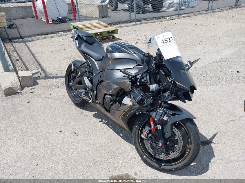 2023 Kawasaki Zx VIN JKBZXVM14PA005280 IAAI salvage auction — RIGHT FRONT, Salvage Title, sold $1,100 on 2026-07-21 (photo 1)