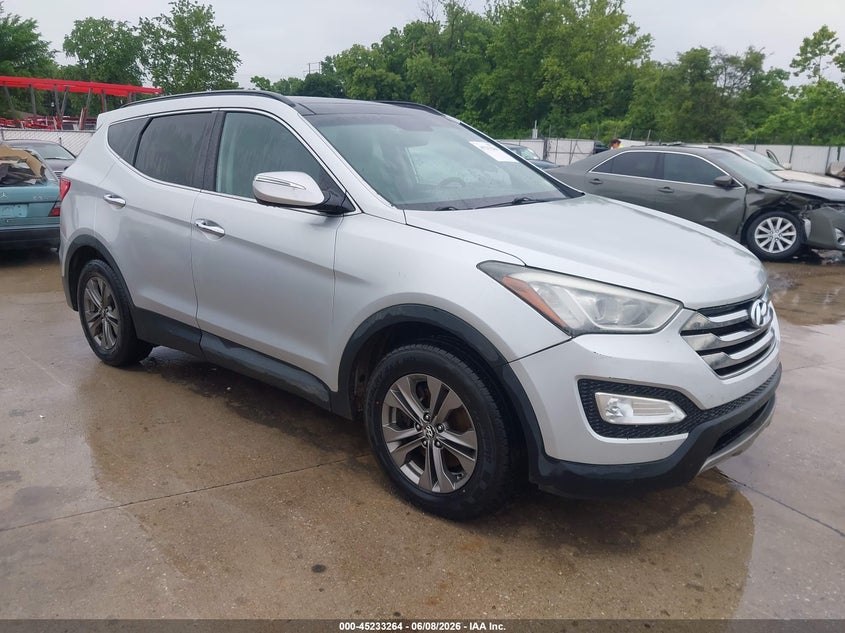 2014 Hyundai Santa fe VIN 5XYZU3LBXEG226364 IAAI salvage auction — REAR END, Salvage Title, sold $1,600 on 2026-07-11 (photo 1)