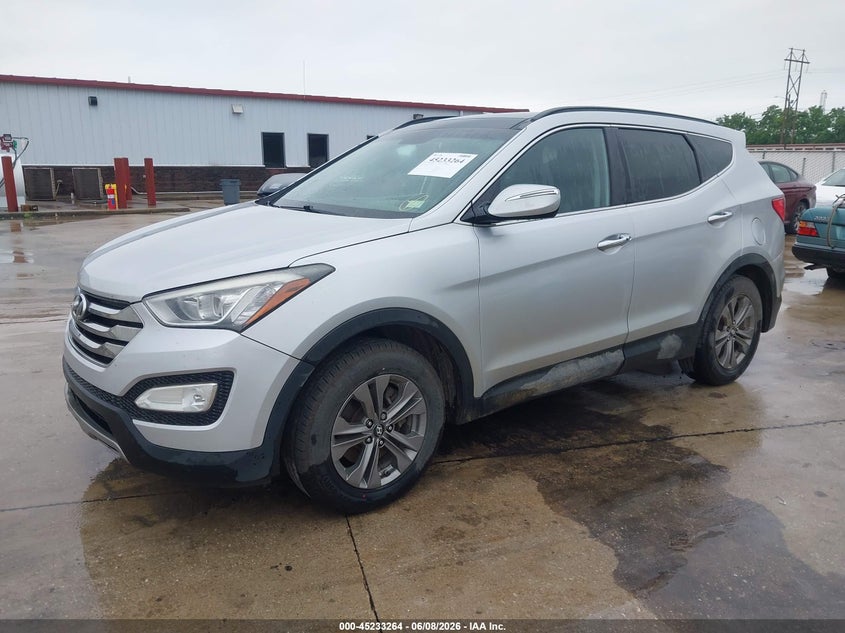 2014 Hyundai Santa fe VIN 5XYZU3LBXEG226364 IAAI salvage auction — REAR END, Salvage Title, sold $1,600 on 2026-07-11 (photo 2)