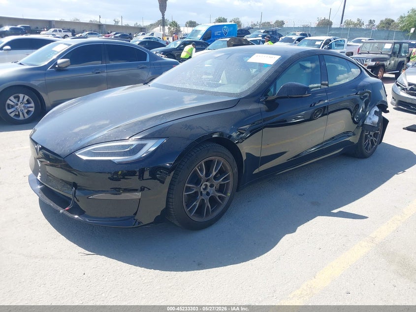 2022 Tesla Model s VIN 5YJSA1E54NF459010 IAAI salvage auction — REAR END, Salvage Title, sold $13,350 on 2026-07-15 (photo 2)