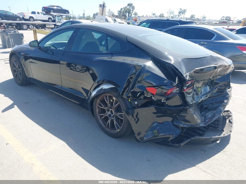 2022 Tesla Model s VIN 5YJSA1E54NF459010 IAAI salvage auction — REAR END, Salvage Title, sold $13,350 on 2026-07-15 (photo 3)