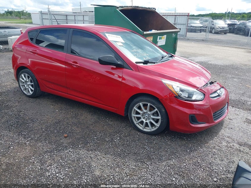 2016 Hyundai Accent VIN KMHCT5AE2GU267473 IAAI salvage auction — LEFT FRONT, Clear (Oklahoma), sold $500 on 2026-07-29 (photo 1)