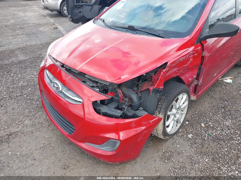 2016 Hyundai Accent VIN KMHCT5AE2GU267473 IAAI salvage auction — LEFT FRONT, Clear (Oklahoma), sold $500 on 2026-07-29 (photo 6)