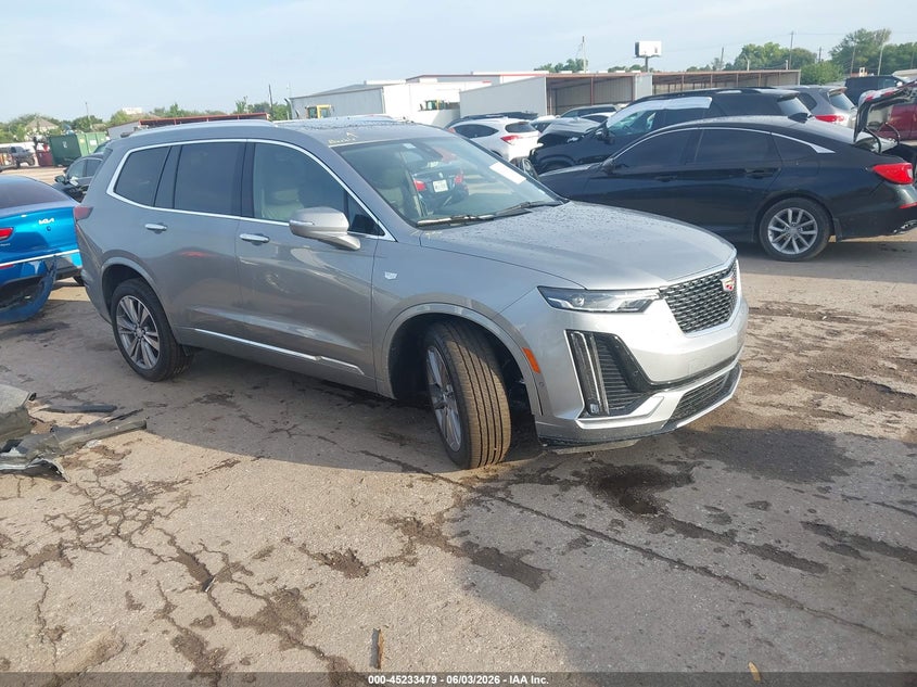 2025 Cadillac Xt6 VIN 1GYKPCRS5SZ155775 IAAI salvage auction — LEFT FRONT, Original (Texas), sold $11,300 on 2026-07-22 (photo 1)