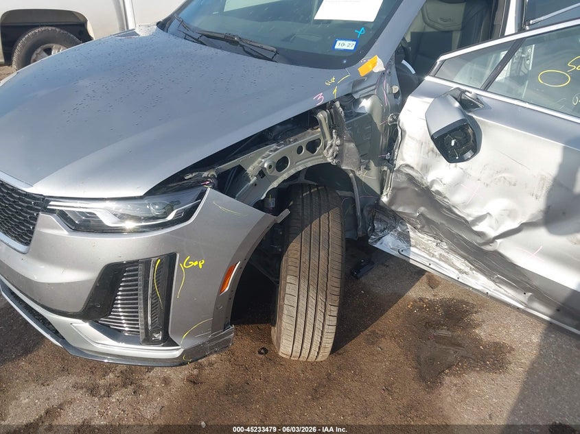 2025 Cadillac Xt6 VIN 1GYKPCRS5SZ155775 IAAI salvage auction — LEFT FRONT, Original (Texas), sold $11,300 on 2026-07-22 (photo 6)