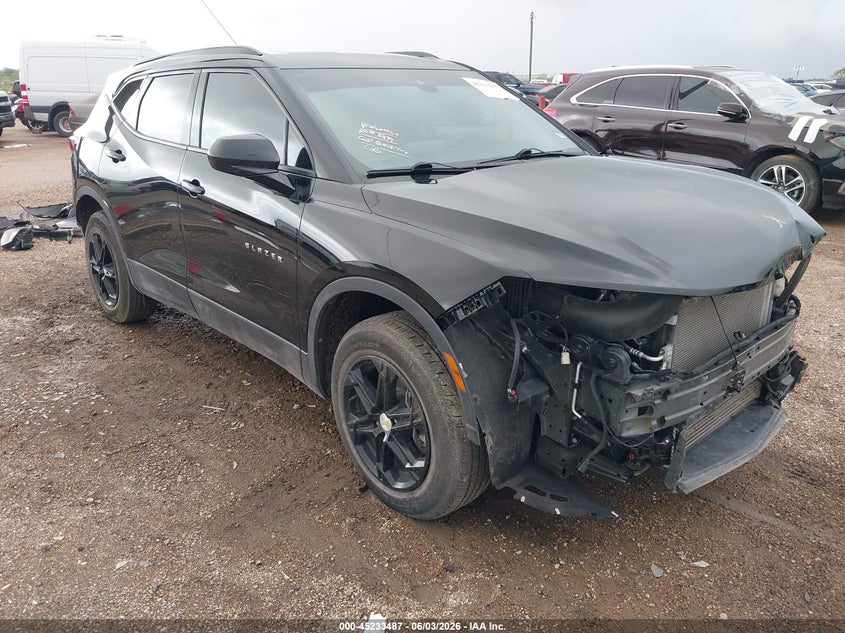 2023 Chevrolet Blazer VIN 3GNKBCR42PS129054 IAAI salvage auction — FRONT END, Original (Texas), sold $8,525 on 2026-08-19 (photo 1)