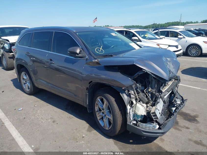 2015 Toyota Highlander VIN 5TDDKRFHXFS082287 IAAI salvage auction — FRONT END, Salvage Title, sold $3,400 on 2026-07-22 (photo 1)