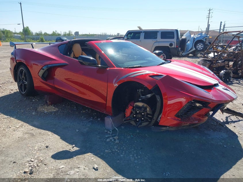 2022 Chevrolet Corvette VIN 1G1YB2D47N5104784 IAAI salvage auction — FRONT END, Junk Bill Of Sale Mv2459 (Wisconsin), sold $9,900 on 2026-07-30 (photo 1)