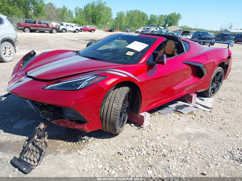 2022 Chevrolet Corvette VIN 1G1YB2D47N5104784 IAAI salvage auction — FRONT END, Junk Bill Of Sale Mv2459 (Wisconsin), sold $9,900 on 2026-07-30 (photo 2)