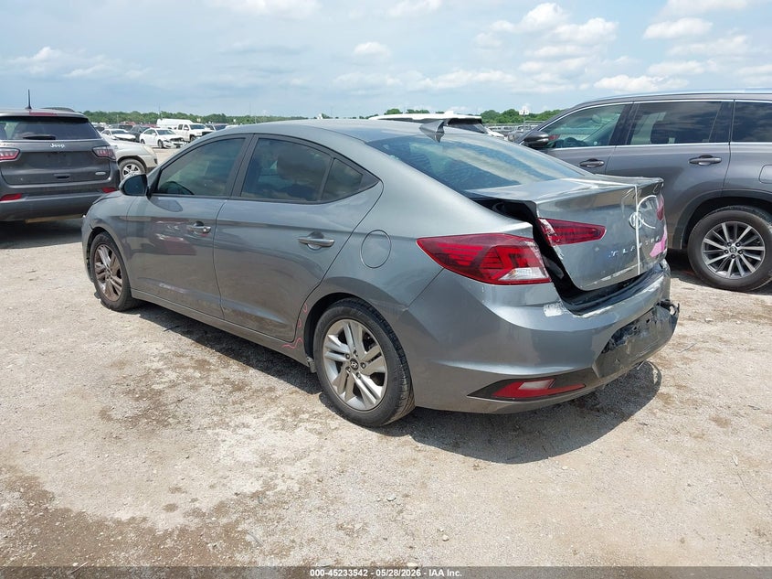 2019 Hyundai Elantra VIN KMHD84LF9KU772585 IAAI salvage auction — REAR END, Salvage Title, sold $25 on 2026-07-21 (photo 3)