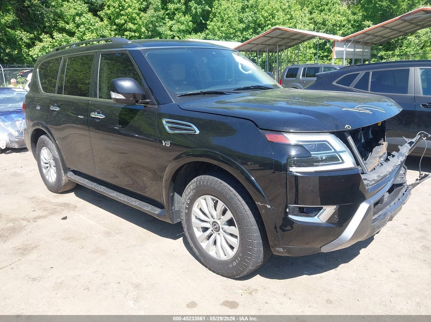 2021 Nissan Armada VIN JN8AY2AD2M9660718 IAAI salvage auction — FRONT END, Wait Title, sold $11,500 on 2026-08-29 (photo 1)