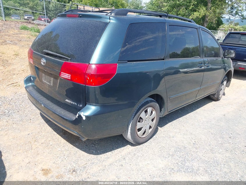 2004 Toyota Sienna VIN 5TDZA23C04S046257 IAAI salvage auction — REPOSSESSION, Clear (Virginia), sold $25 on 2026-07-28 (photo 4)