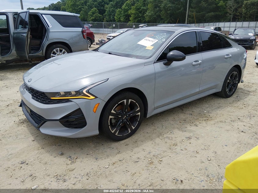 2021 Kia K5 VIN 5XXG64J23MG047337 IAAI salvage auction — RIGHT FRONT, Salvage Title, sold $3,550 on 2026-07-23 (photo 2)