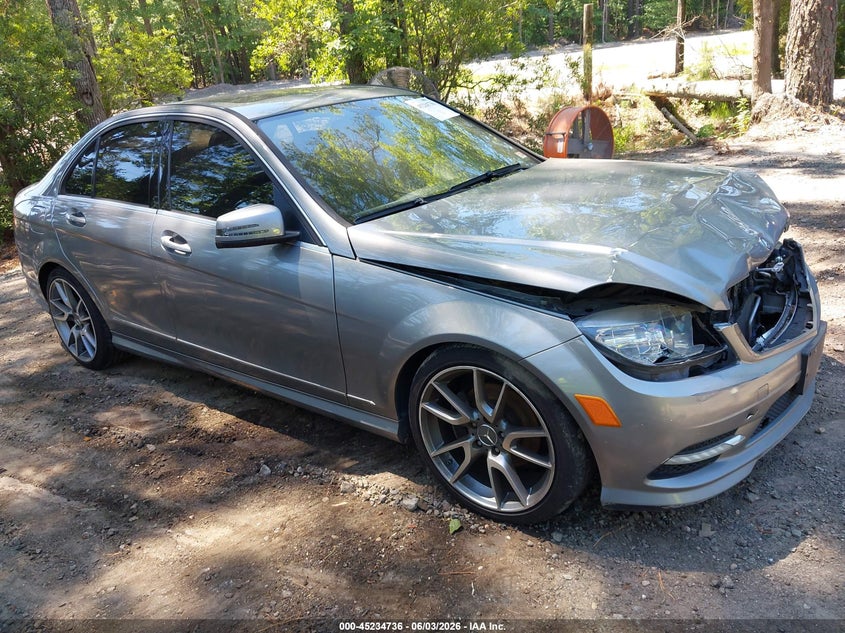 2011 Mercedes-benz C-klasse VIN WDDGF8BB2BR175851 IAAI salvage auction — NORMAL WEAR, Clear (Virginia), sold $675 on 2026-07-07 (photo 1)