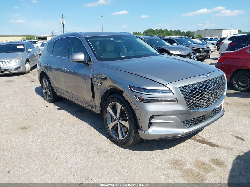 2023 Genesis Gv80 VIN KMUHCESC3PU114976 IAAI salvage auction — SIDE, Salvage Title, sold $15,550 on 2026-07-29 (photo 1)